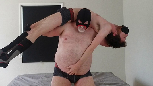 He's Done - BIG Officer Bear - Bearhugs, Choking, Squashing, Wrestling