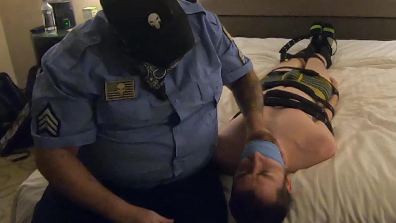 Squashed and Smothered - BIG Officer Bear - BDSM, Bondage, Choking, Facesitting, Gagging, Police Officer, Smothering, Squashing