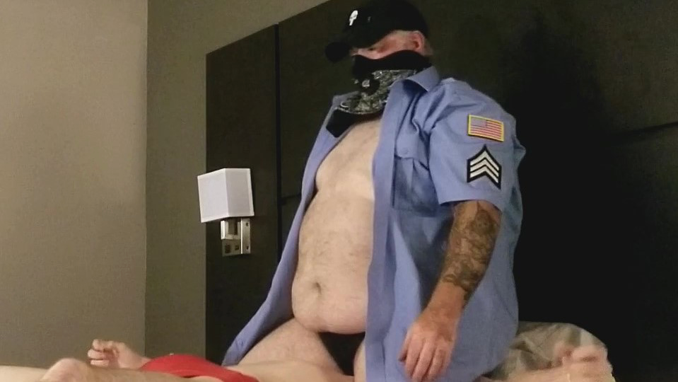 Gagged and Dominated - BIG Officer Bear - Choking, Facesitting, Police Officer, Smothering, Squashing